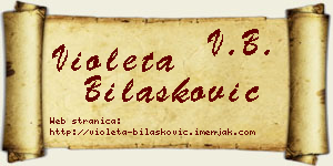 Violeta Bilašković vizit kartica